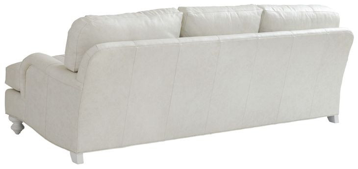 Ocean Breeze White Leather 90" Gilmore Sofa