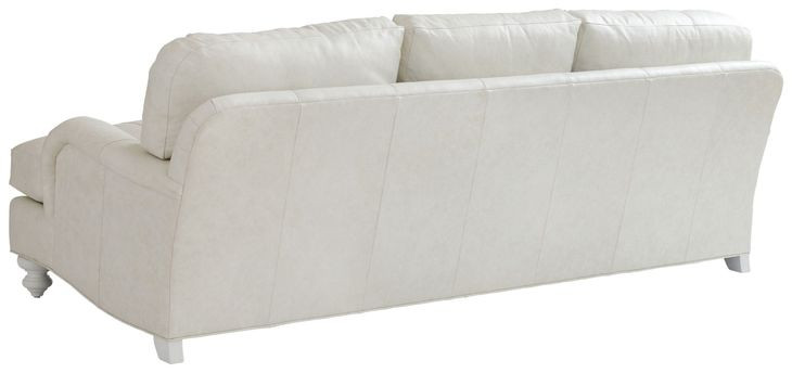 Ocean Breeze Gilmore Ivory Leather 90" Sofa