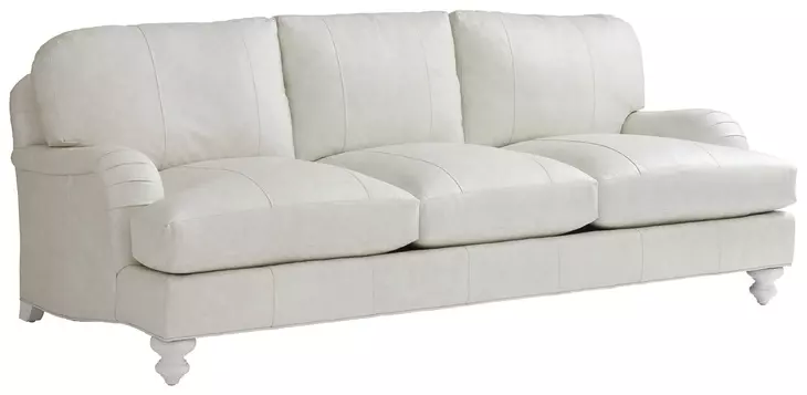 Ocean Breeze White Leather Gilmore Living Room Set