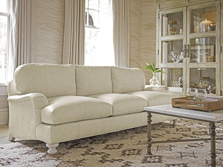 Ocean Breeze White Leather Gilmore Living Room Set