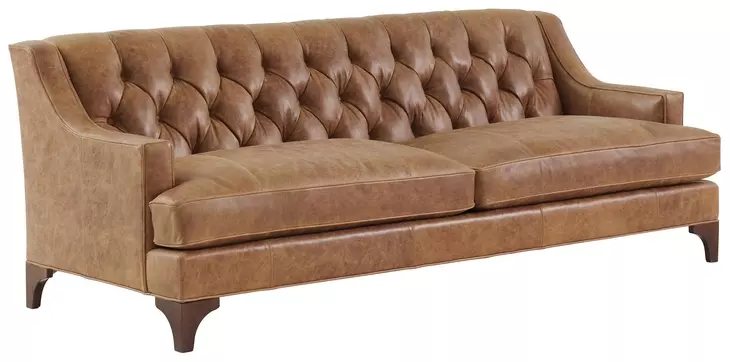 Sonoma Silverado Brown Leather 89" Sofa