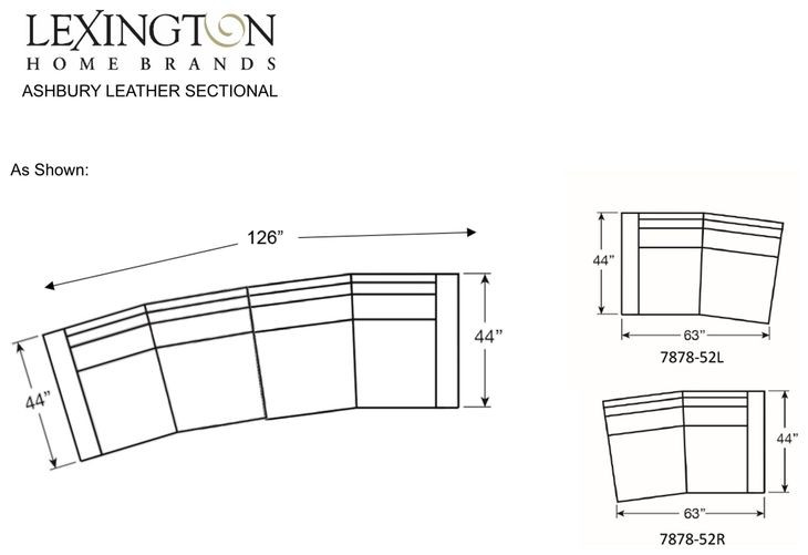 Ashbury Chocolate Leather Modular Curved Sectional