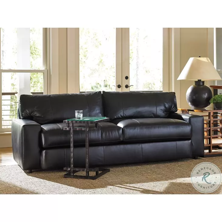 Island Fusion Black Hermes Reef Glass Top Martini Table