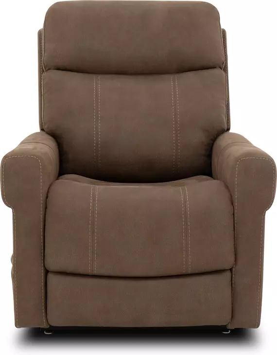 Lloyd Stonewash Granite Performance Fabric Power Lift Recliner with Power Lumbar and USB Charging