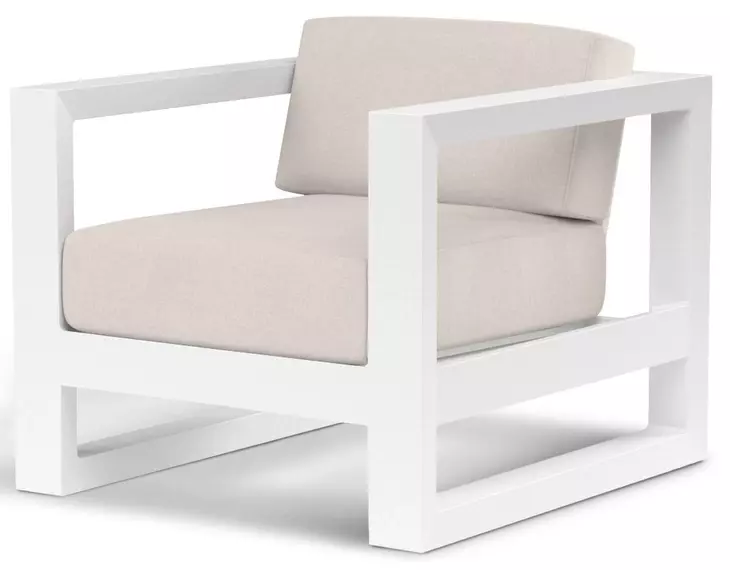 Newport Canvas Natural Upholstered Outdoor Club Chair