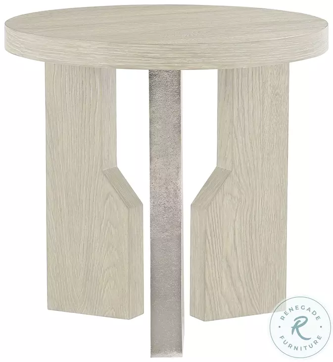 Ellis Jicama And Shiny Nickel Side Table