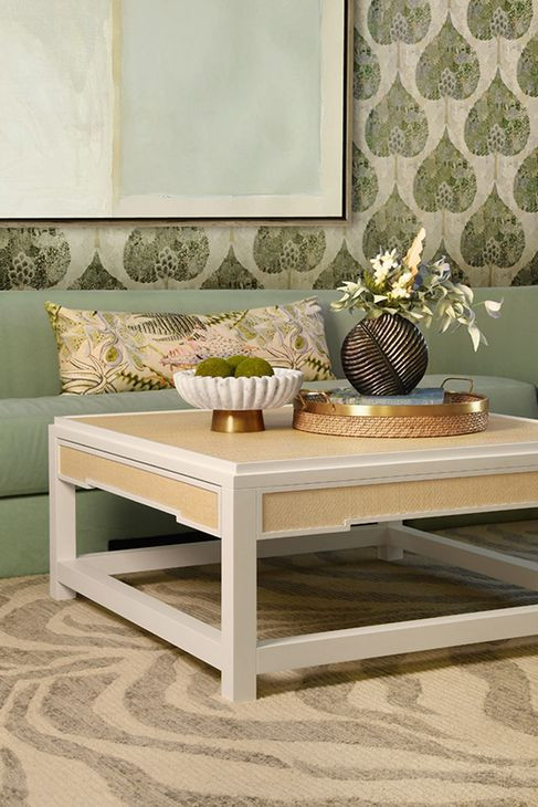 Locklin White Lacquer 40" Rectangular Coffee Table