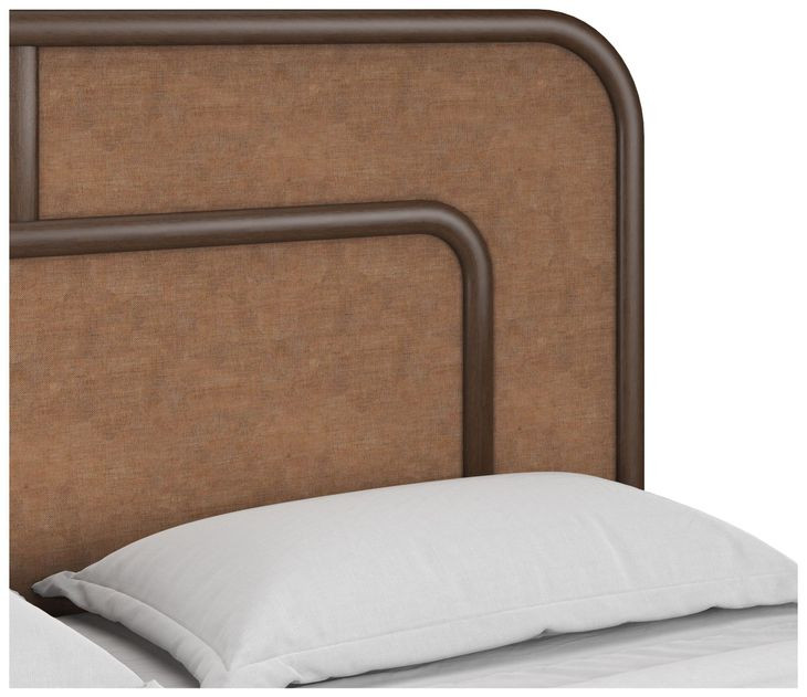 Verge Handcrafted Walnut Queen Woven Panel Bed