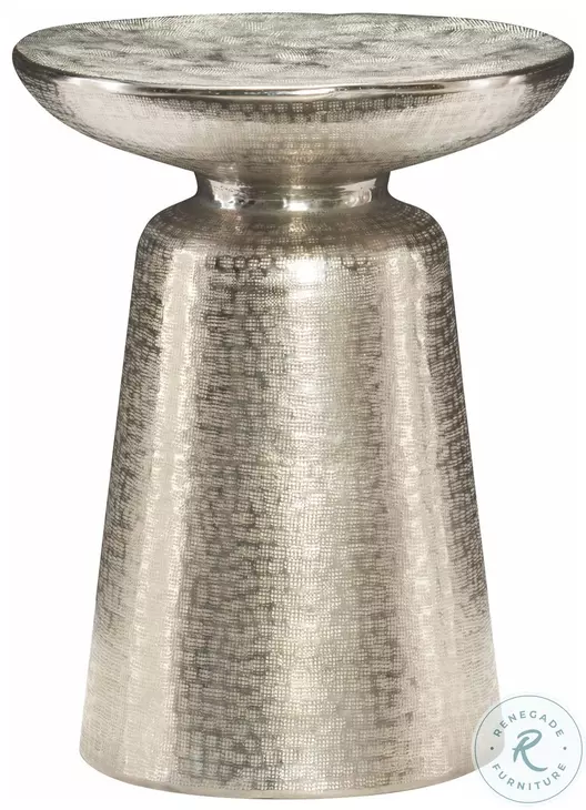 Lorraine Nickel Round Chairside Table