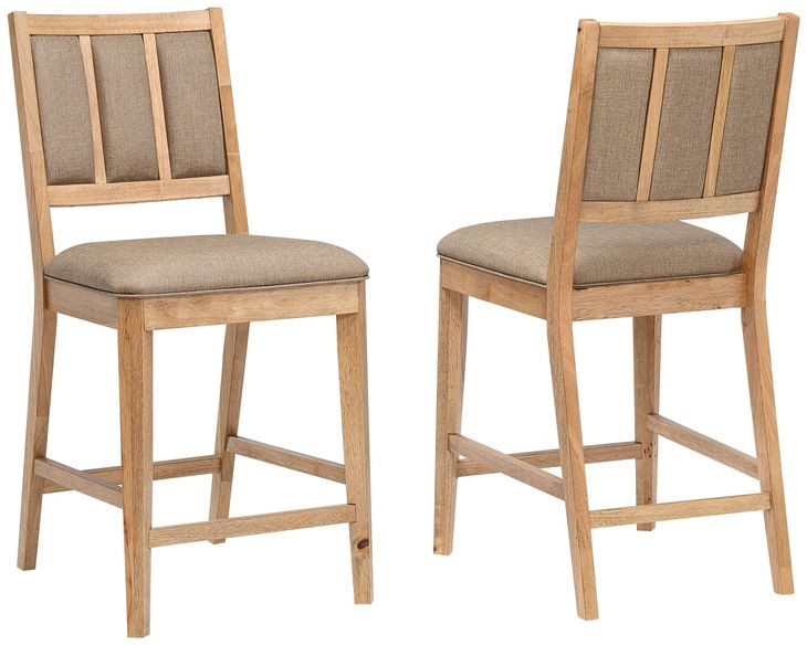 Logans Edge Brown High Back Counter Height Stool