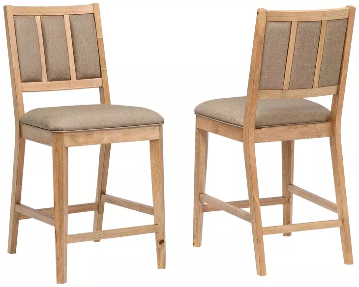 Logans Edge Brown High Back Counter Height Stool