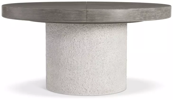 Monolith Beige 80" Round Extendable Dining Table