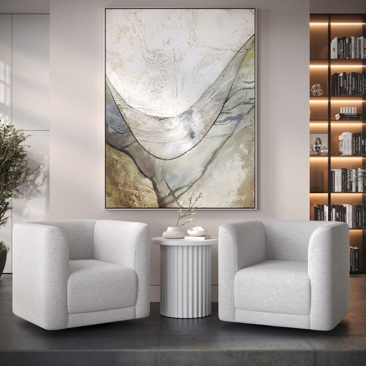 Auden White Round End Table