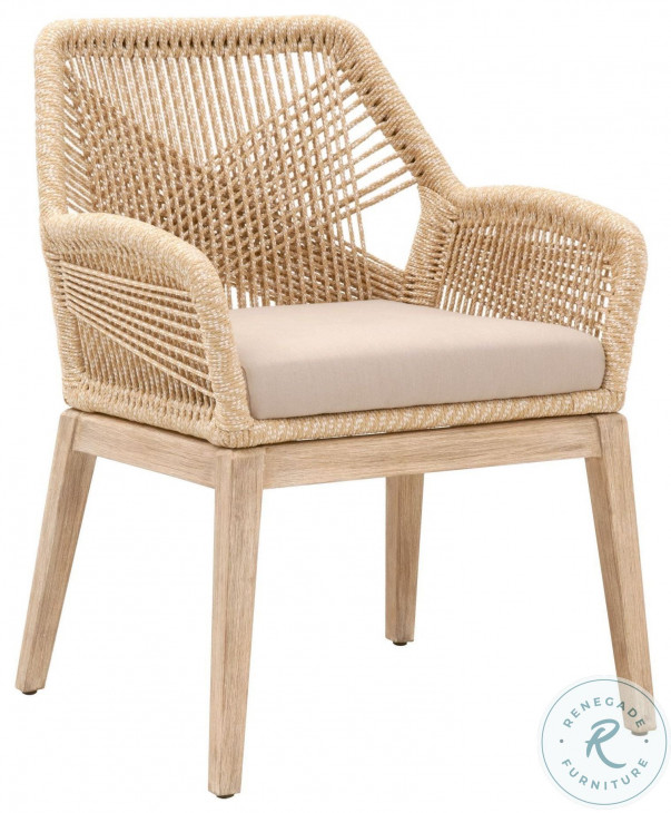 Loom Light Gray And Sand Rope Arm Chair Set of 2 From Essentials for Living Coleman Furniture