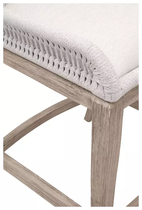 Loom White Upholstered Counter Height Stool Set of 2