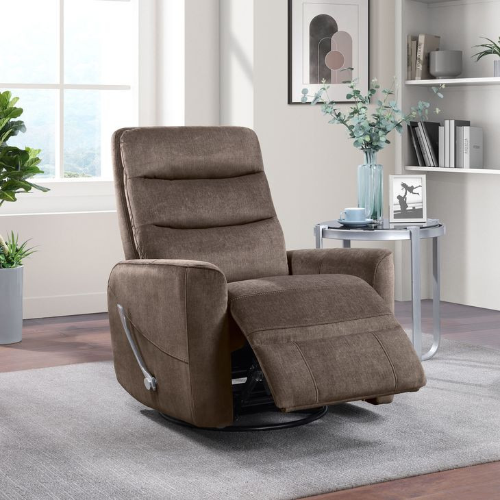 Takami Chocolate Swivel Recliner