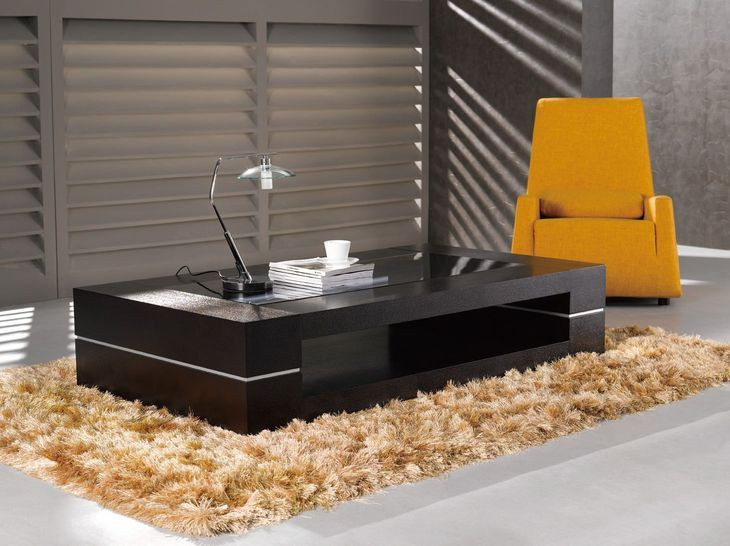 Modern Dark Oak Rectangular Coffee Table