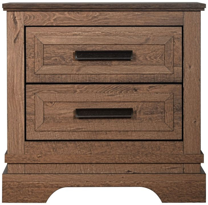 Coventry Hall Pecan 2 Drawers Nightstand