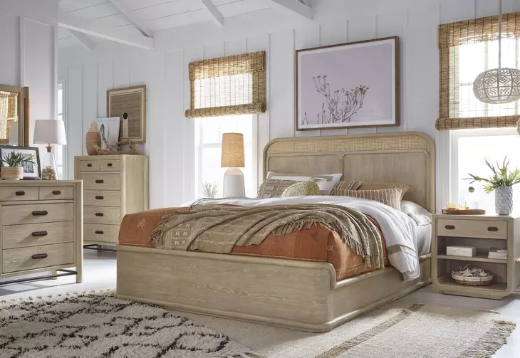 Sunset Cove Sanibel Brown California King Panel Bed