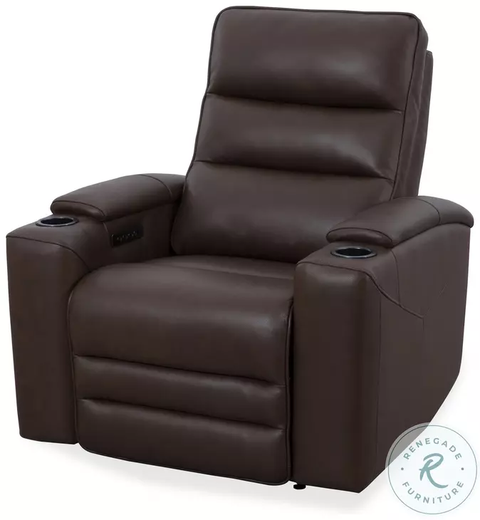 Norell Autumn Umber Leather Zero Gravity Power Recliner
