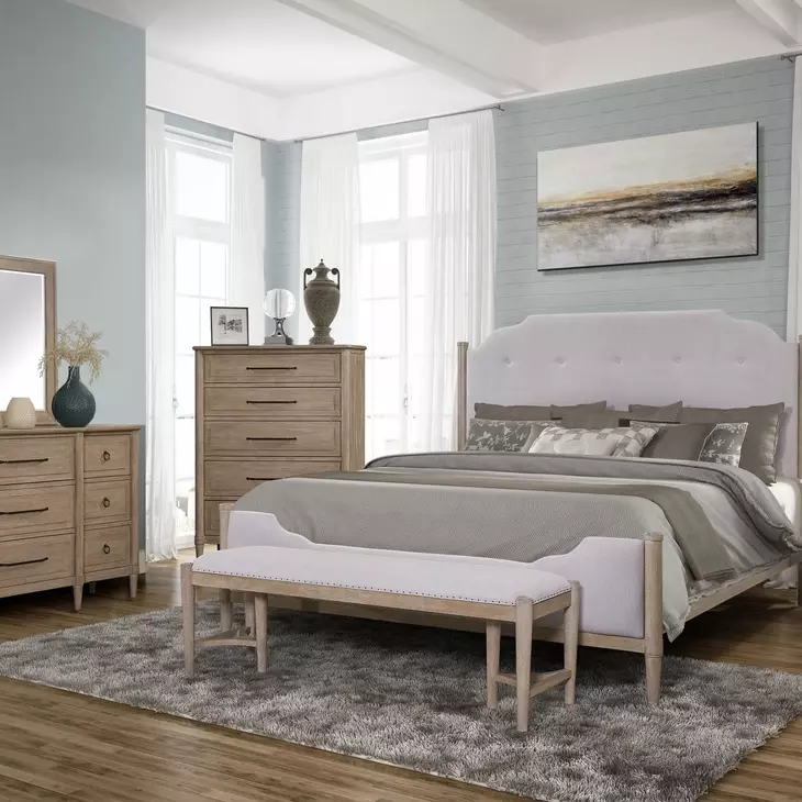 Wilmington Sand Rectangle Wood Mirror