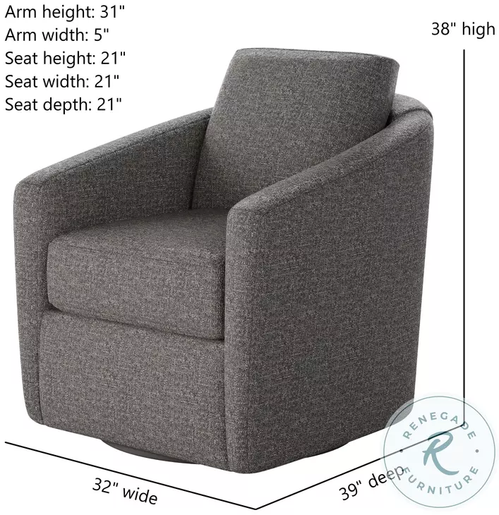 Daisey Wendover Charcoal Swivel Glider