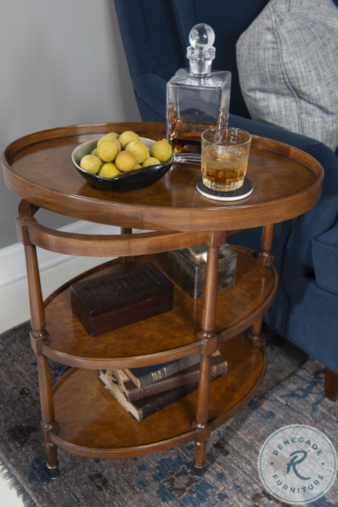 Andrews Warm Mahogany Chairside Table