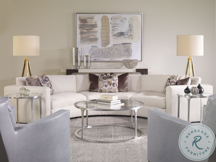 Aria Tempered Glass And Polished Aluminum Chairside Table