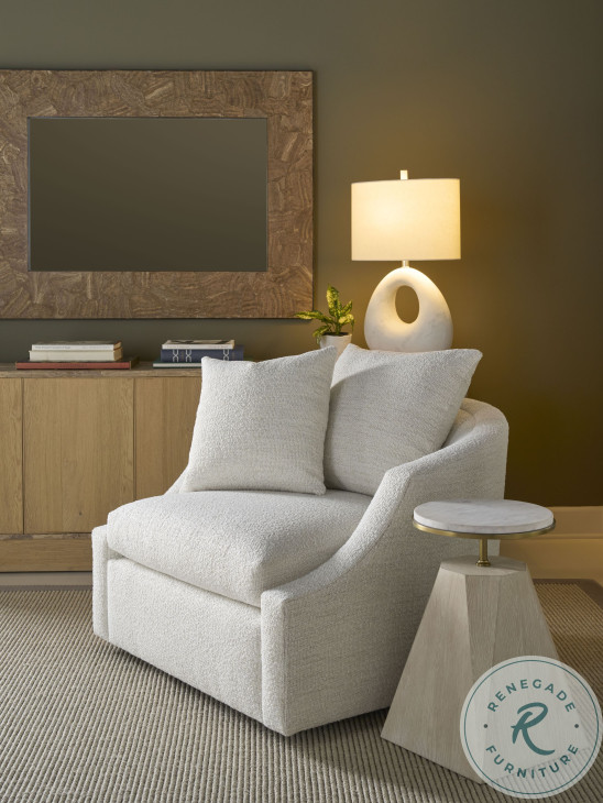 Cadence Carrara Marble And Sand Cerused Accent Table