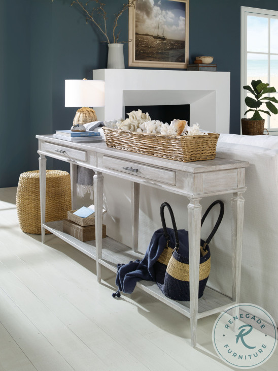 Aiden White Rustic Console Table