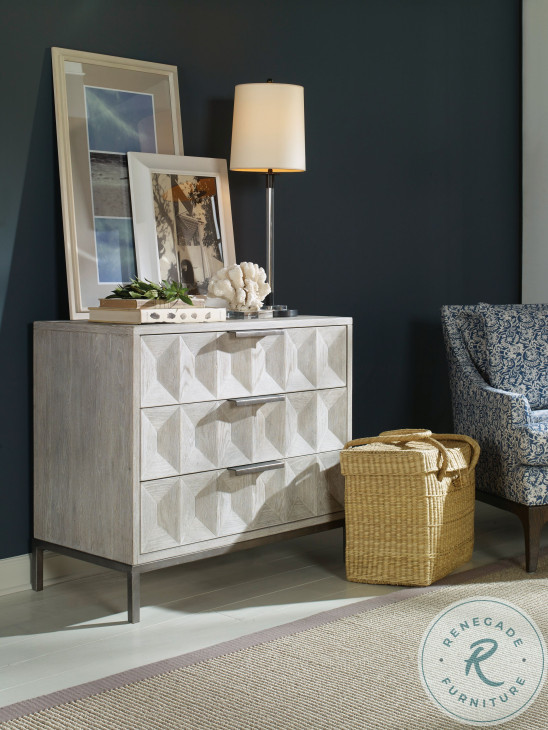 Elliott White Rustic 3 Drawer Chest