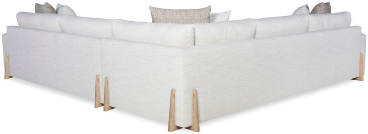 Great Room Gray 2 Piece Sectional with Throw Pillows and Runner Base