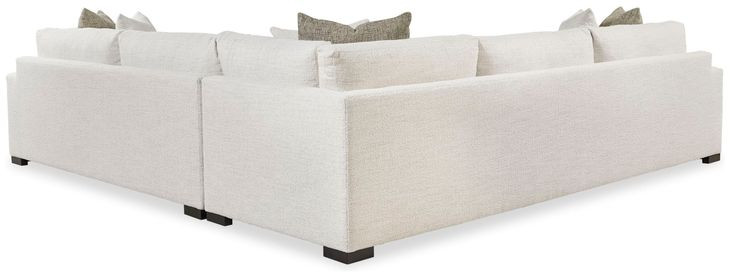 Great Room White 40"D 2 Piece Sectional with Throw Pillows and Runner Base