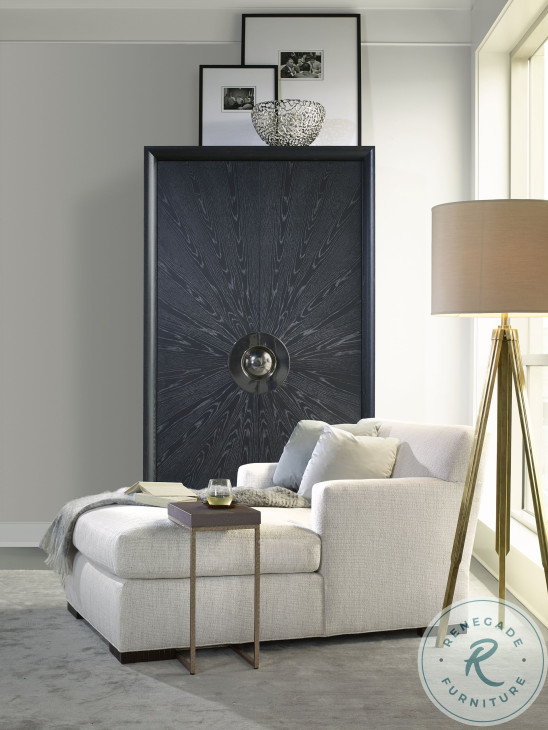 Laurent Light Olive Faux Shagreen And Champagne Accent Table