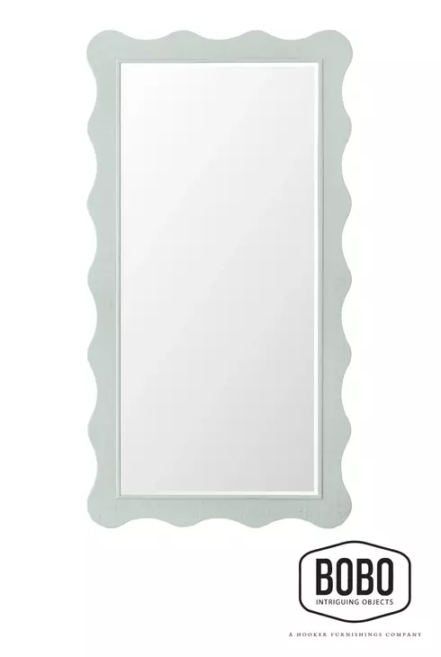 Commerce and Market Green Rectangular Wall Mirror