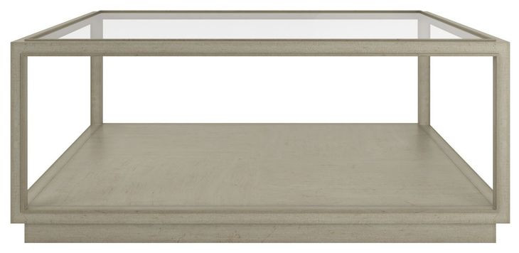 Glaze Bezel Square Glass Top Occassional Table Set