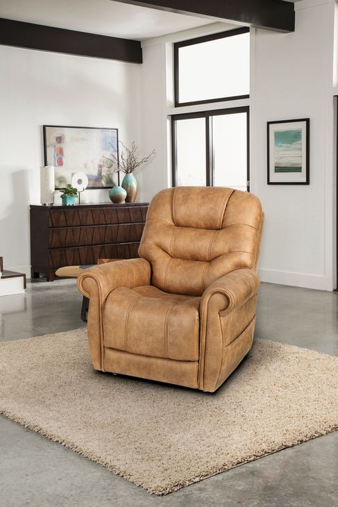 Lucas Canyon Silt Performance Fabric Power Lift Recliner with USB Charging and 3 Zone Heat