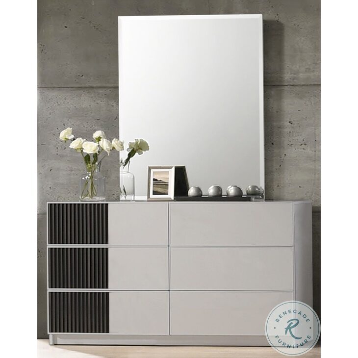 Lucia Gray Dresser And Mirror From JNM Coleman Furniture