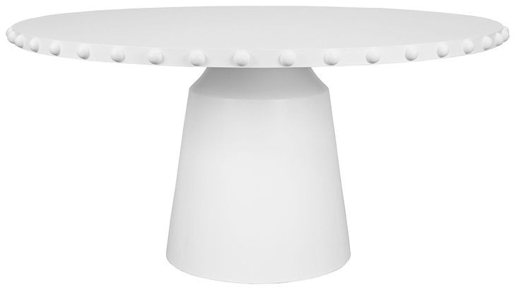 Lucian White 62" Round Dining Table