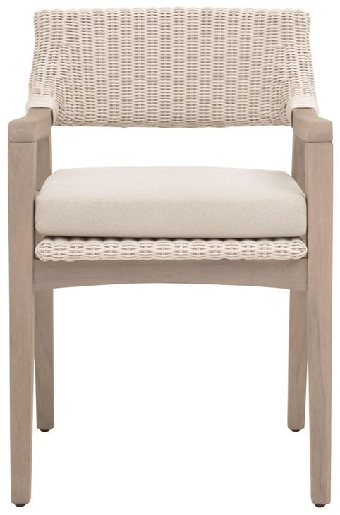 Lucia Stone Performance Fabric Upholstered Outdoor Arm Chair
