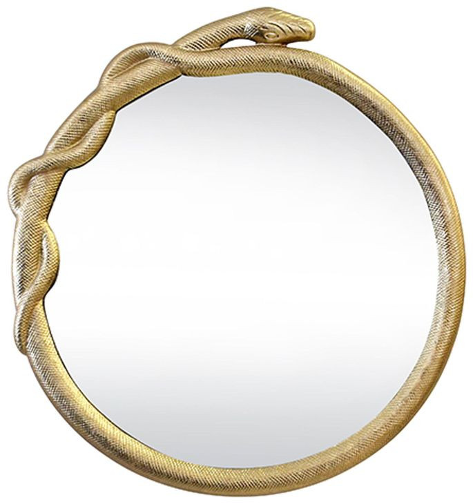 Lucius Gold Round Wall Mirror