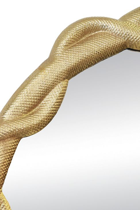 Lucius Gold Round Wall Mirror