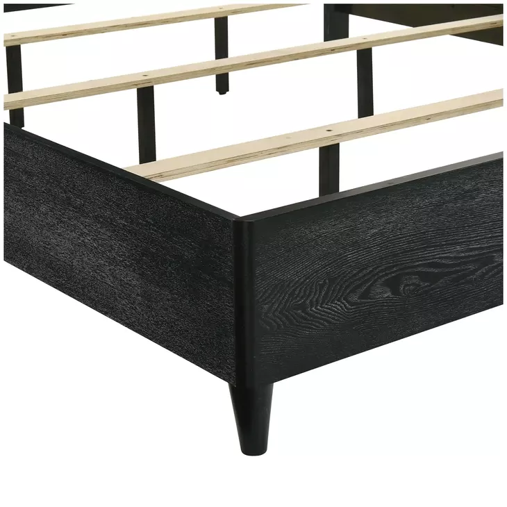 Skyline Onyx and Gray King Upholstered Panel Bed