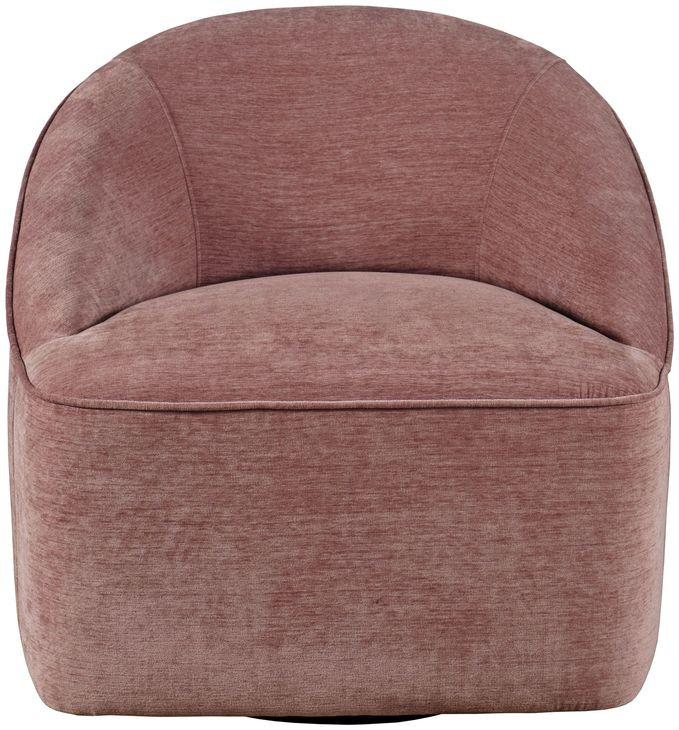 Lulu Red Upholstered Swivel Accent Chair