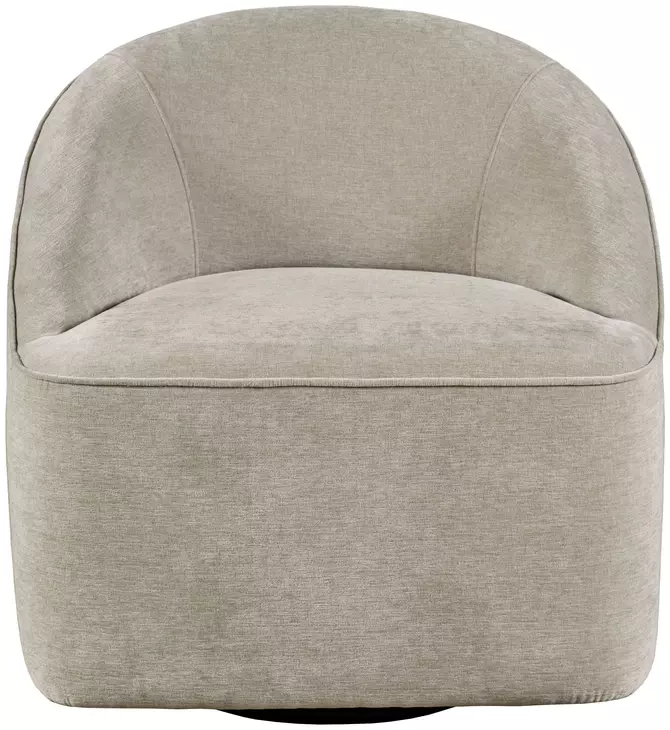 Lulu Brown Upholstered Swivel Accent Chair