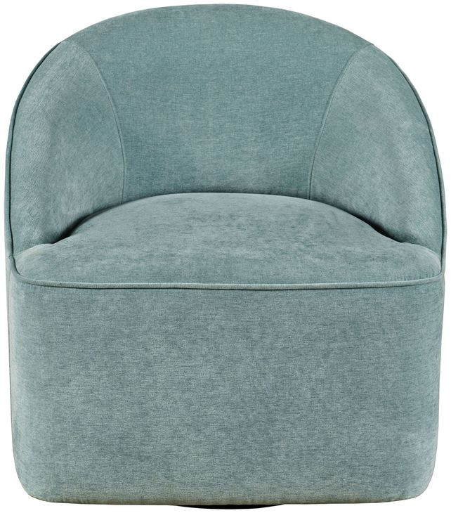 Lulu Blue Upholstered Swivel Accent Chair
