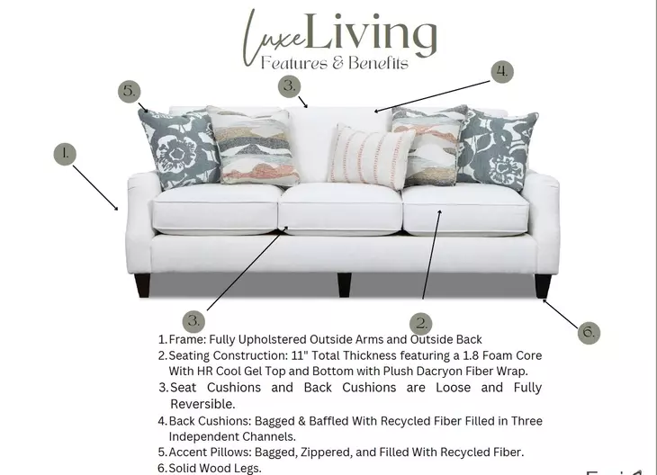 Limelight Mineral Gray Performance Fabric 98" Sofa with Rolled Arm