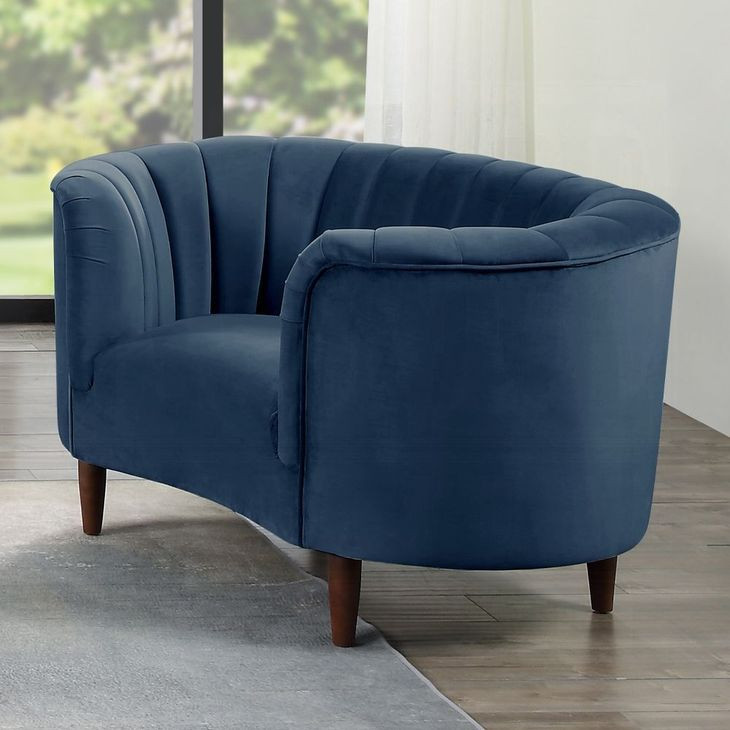 Millephri Blue Upholstered Accent Chair