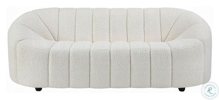 Osmash White Teddy Sherpa 84" Sofa