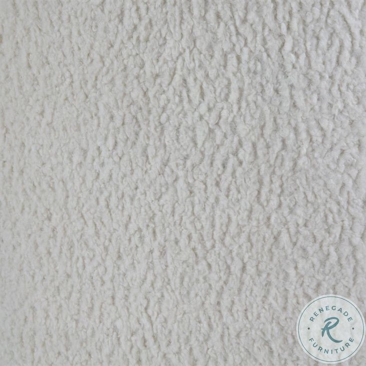 Osmash White Teddy Sherpa 84" Sofa